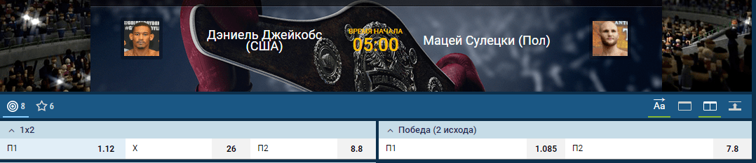 Прогноз на бой Дэниел Джейкобс – Мацей Сулецки